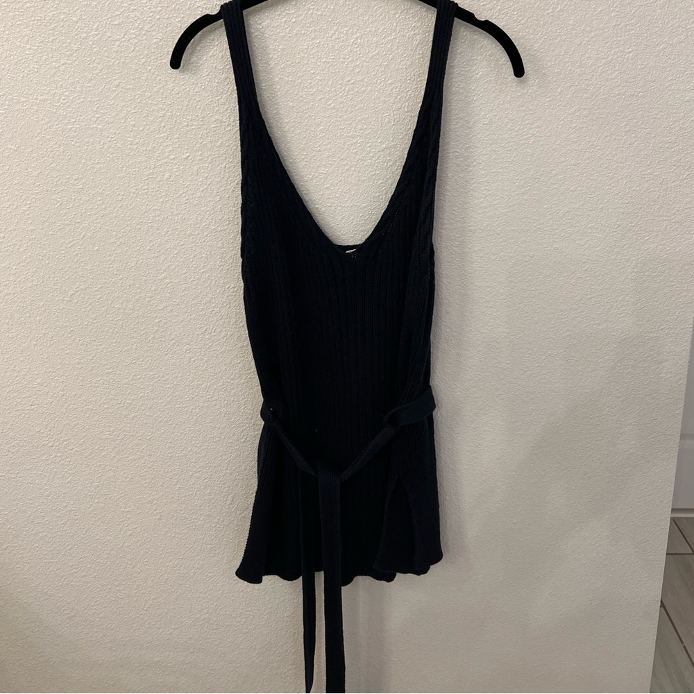 Anthropologie Navy Sweater Tank Size M
